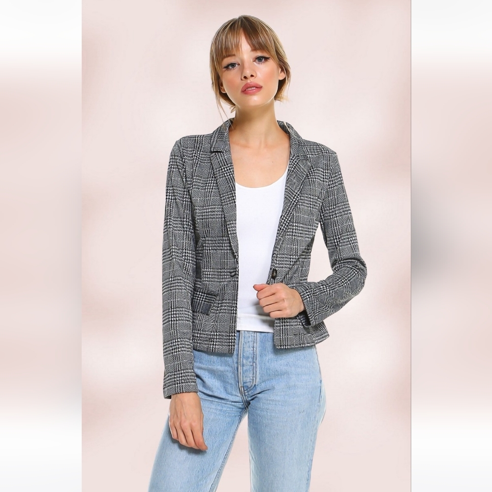 Kaii Los Angeles California Grey Blazer Jacket Top Women's Size Large